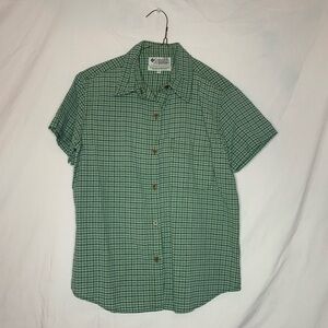 Columbia short sleeve button up shirts S slightly embroidered